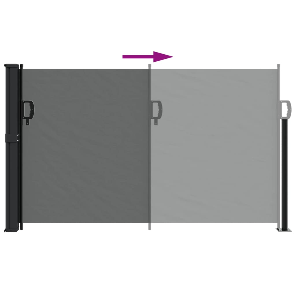 Retractable Side Awning Anthracite 47.2"x196.9"