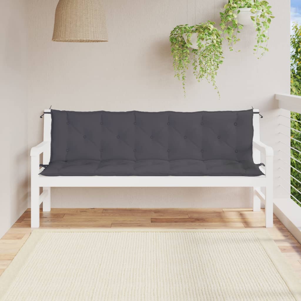 Garden Bench Cushions 2pcs Anthracite 70.9"x19.7"x2.8" Oxford Fabric