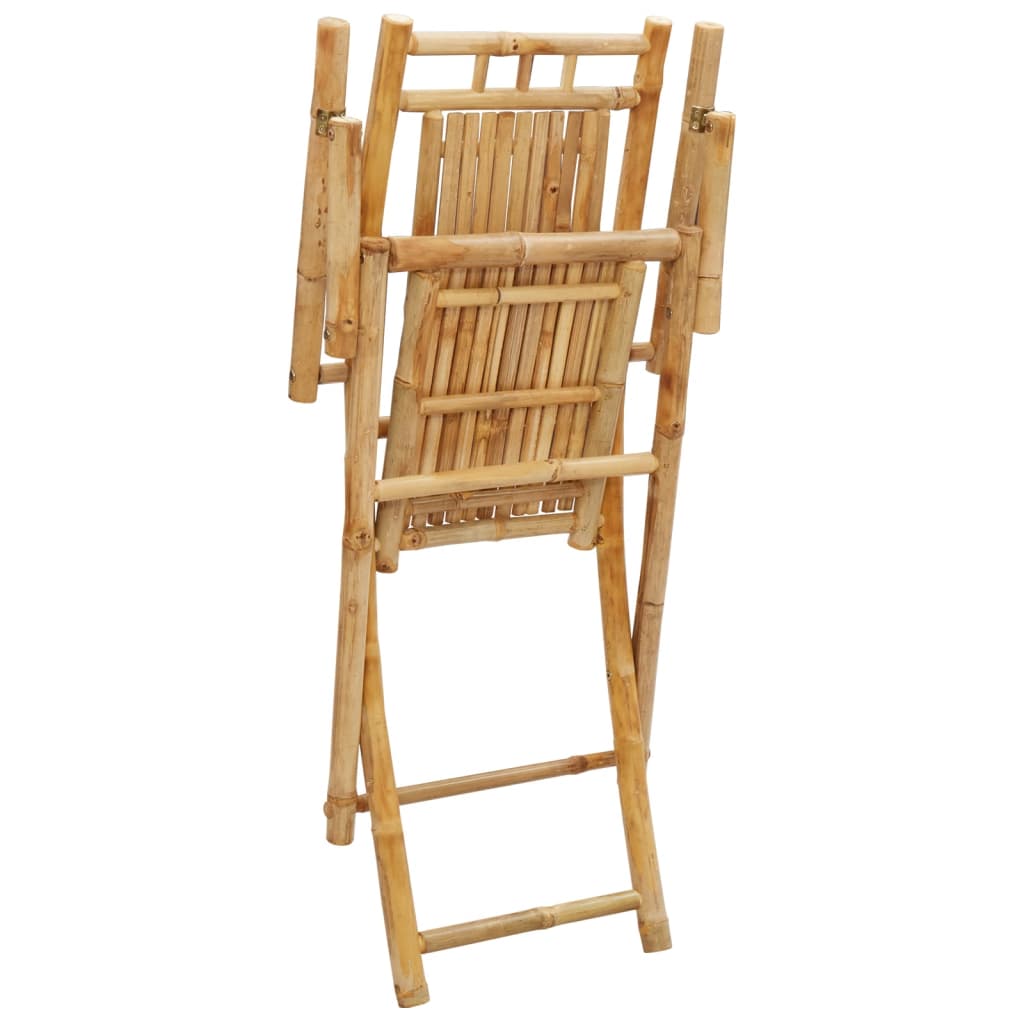 Folding Patio Chairs 8 pcs 20.9"x26"x39" Bamboo