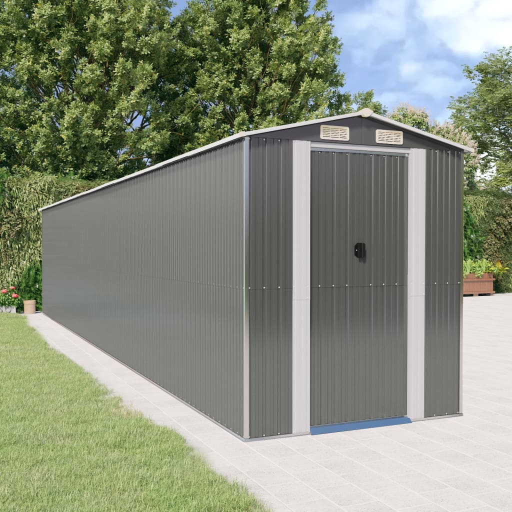 Garden Shed Anthracite 75.6"x173.2"x87.8" Galvanized Steel