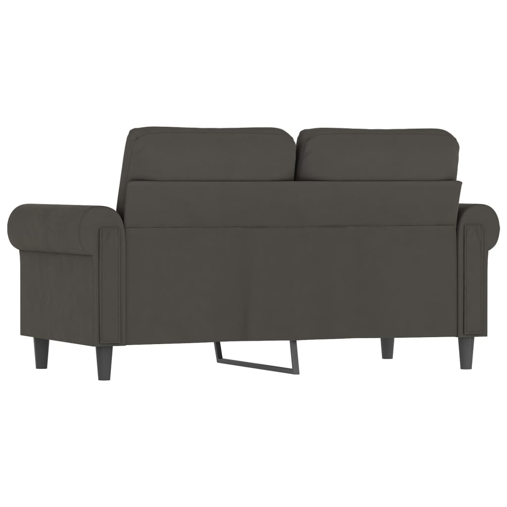 2-Seater Sofa Dark Gray 47.2" Velvet