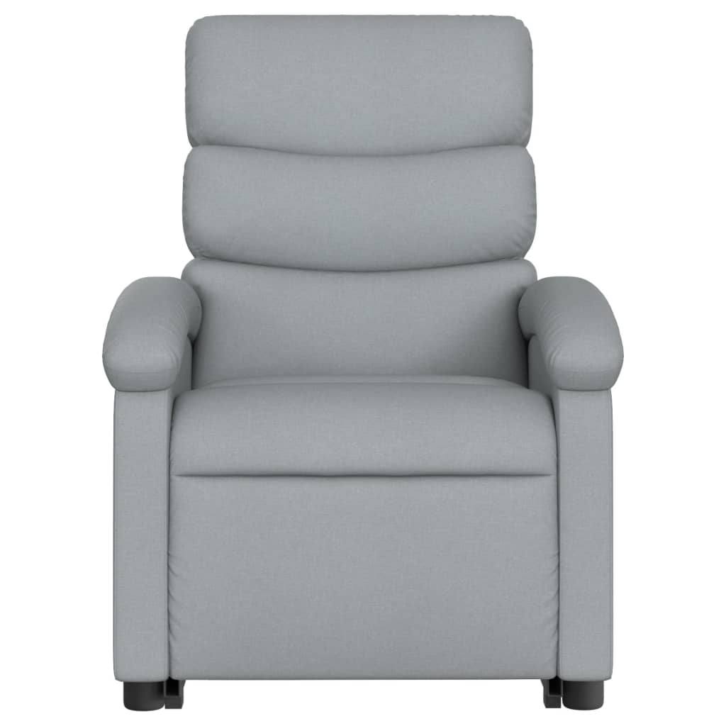 Stand up Recliner Chair Light Gray Fabric