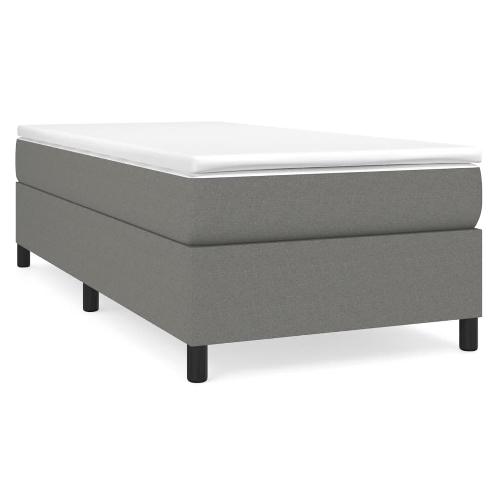 Bed Frame without Mattress Dark Gray Twin XL Fabric (US Only)