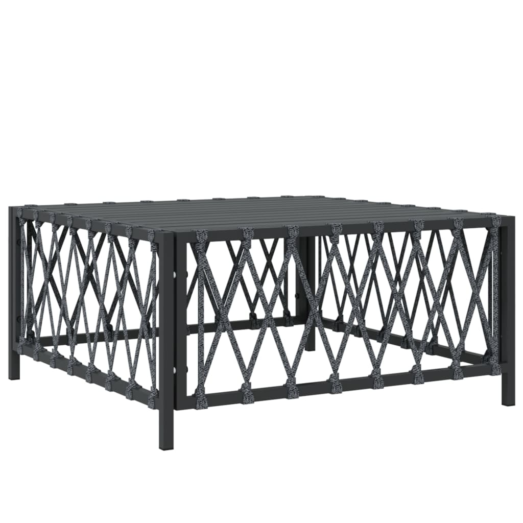 4 Piece Patio Lounge Set with Cushions Anthracite Steel