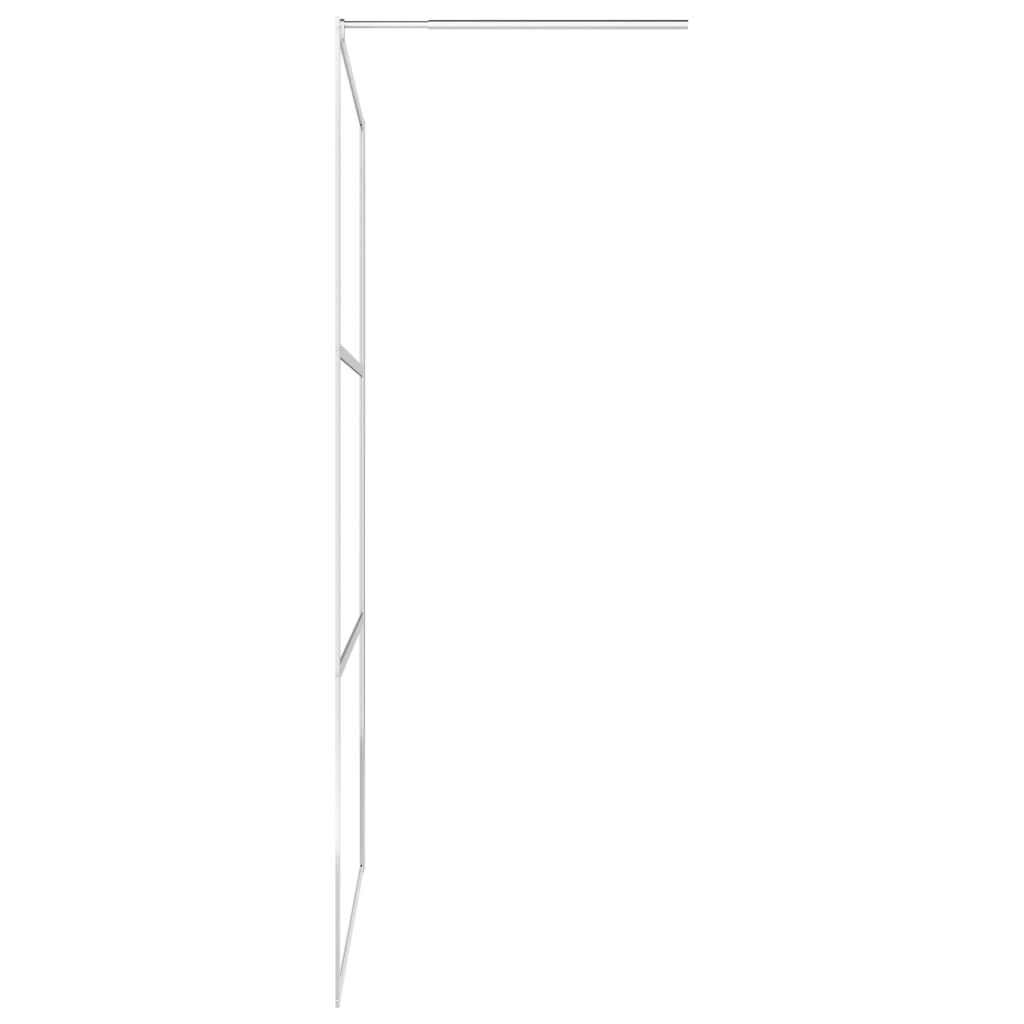 Walk-in Shower Wall with Shelf Chrome 31.5"x76.8" ESG Glass&Aluminum