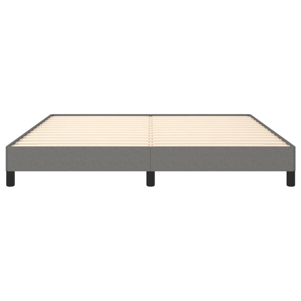 Bed Frame without Mattress Dark Gray California King Fabric