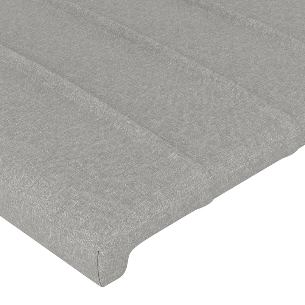 Headboards 2 pcs Light Gray 35.4"x2"x30.7"/34.6" Fabric