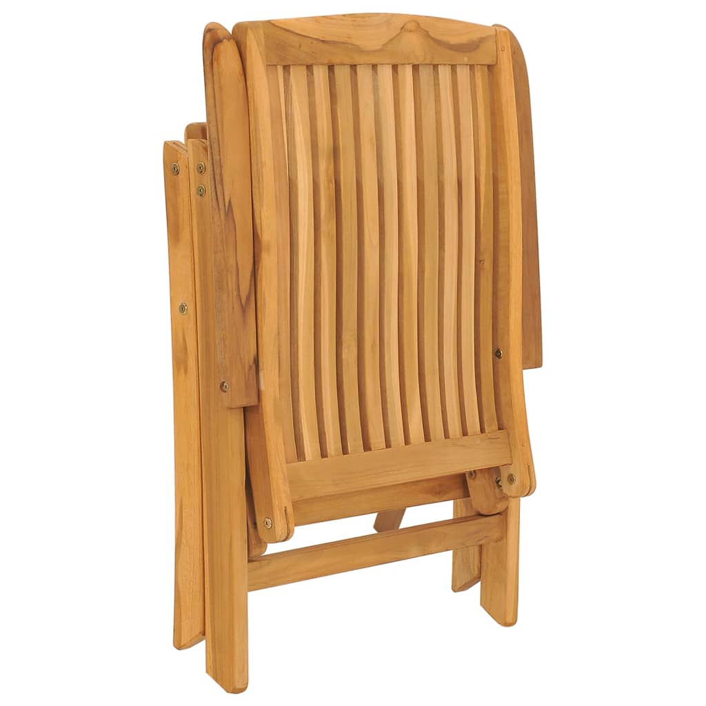 Reclining Patio Chairs 6 pcs Solid Wood Teak