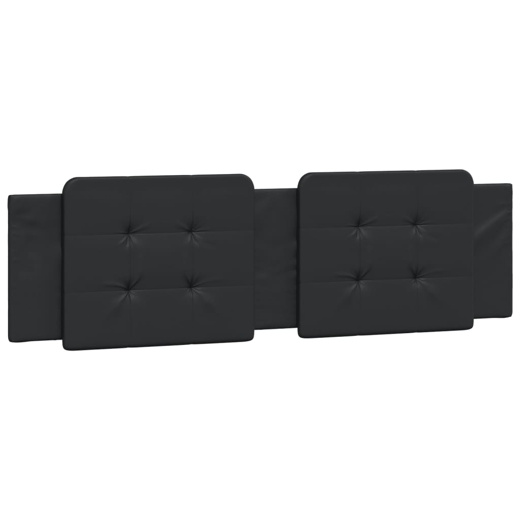 Bed Frame with Headboard Black 72"x83.9" California King Faux Leather