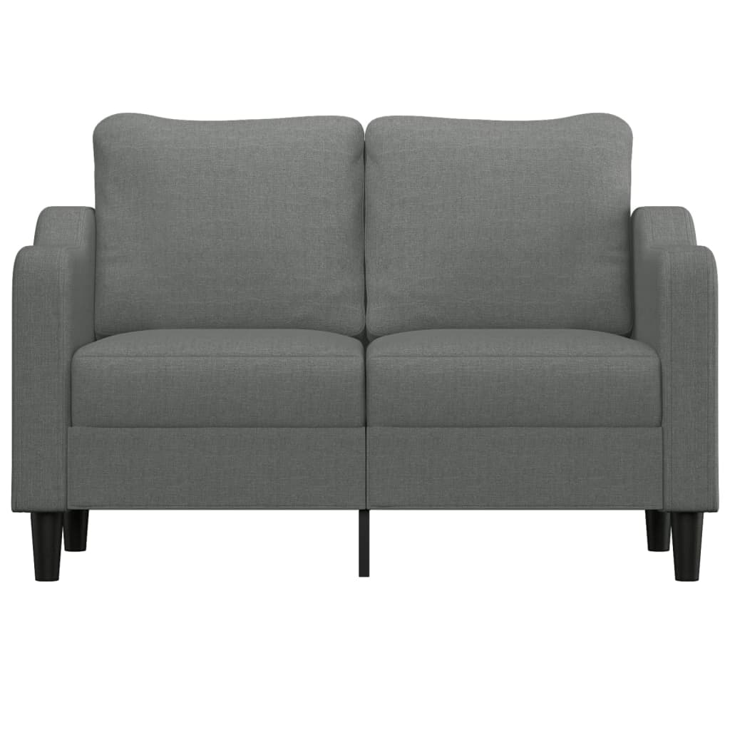 2-Seater Sofa Dark Gray 47.2" Fabric