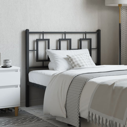 Metal Headboard Black 39.4"