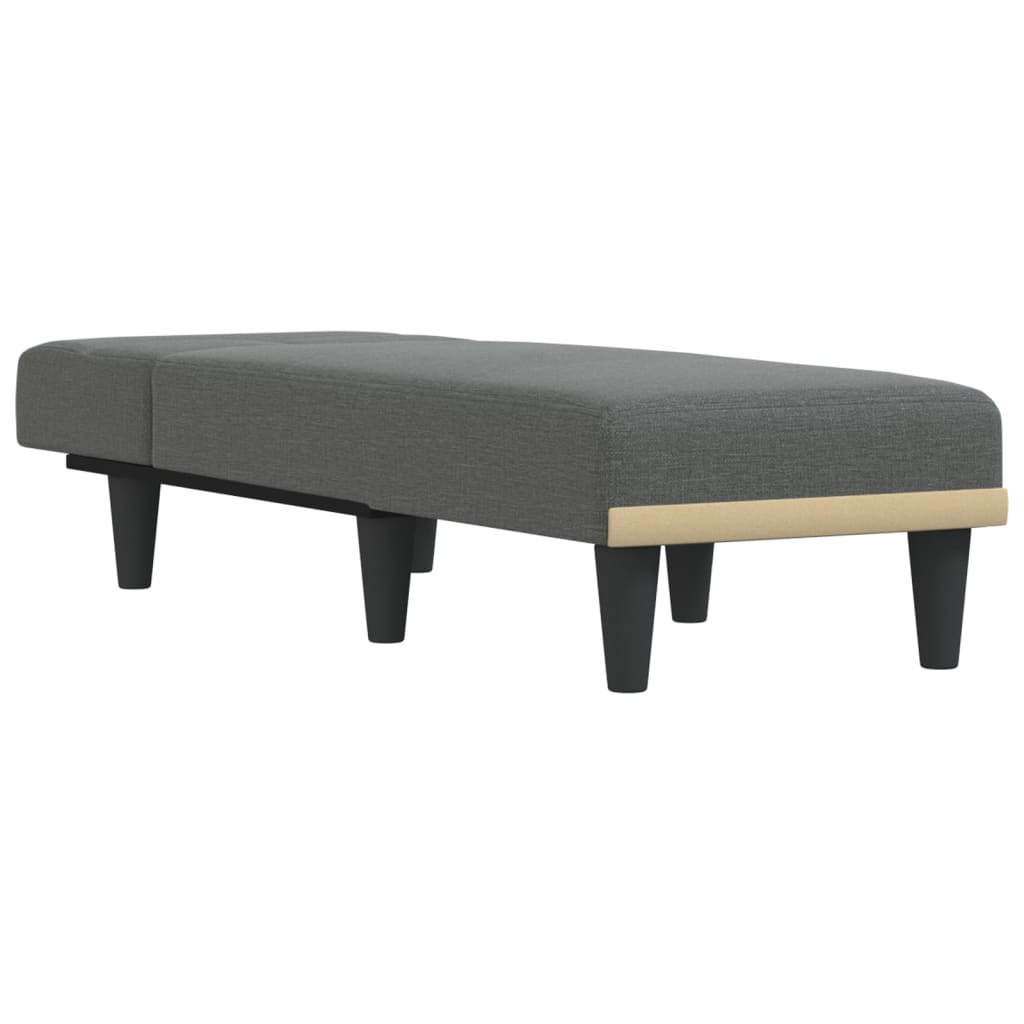 Chaise Longue Dark Gray Fabric