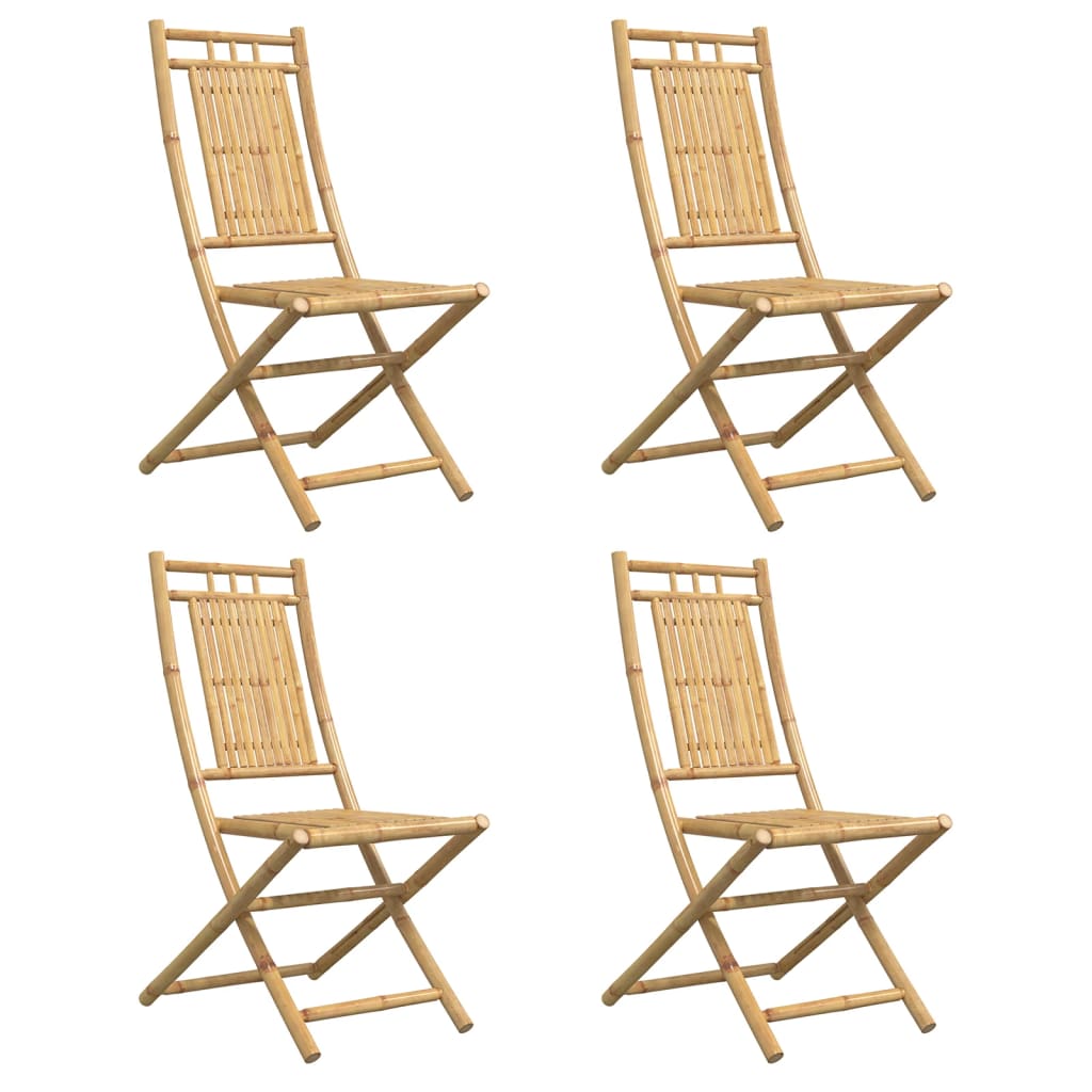 Folding Patio Chairs 4 pcs 18.1"x26"x39" Bamboo