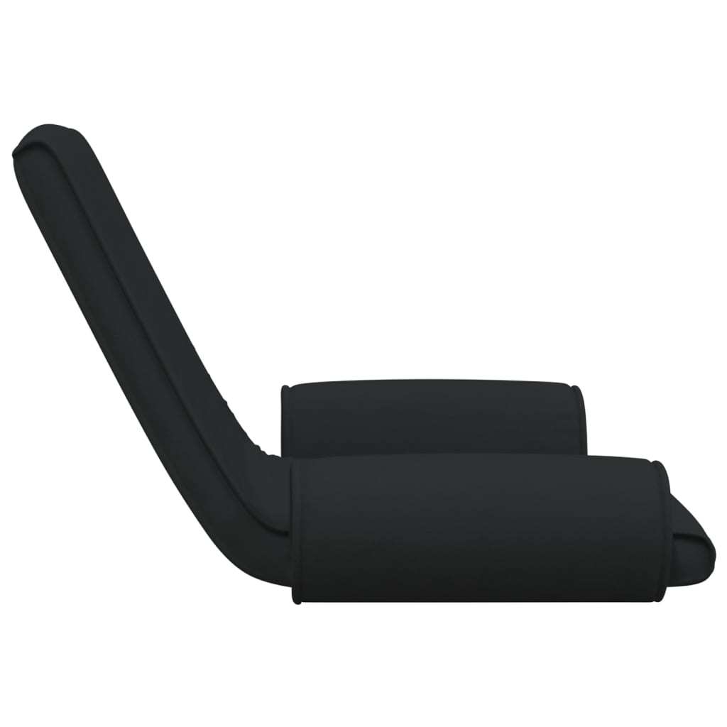 Folding Floor Chair Black Fabric