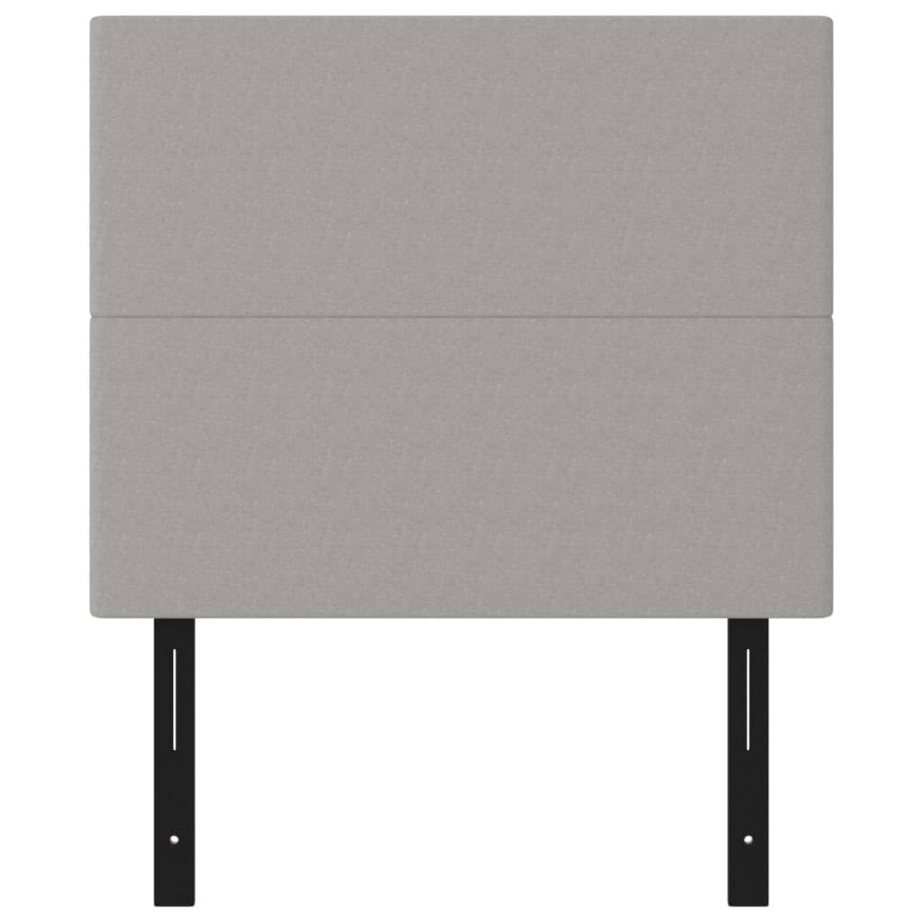 Headboards 2 pcs Light Gray 39.4"x2"x30.7"/34.6" Fabric