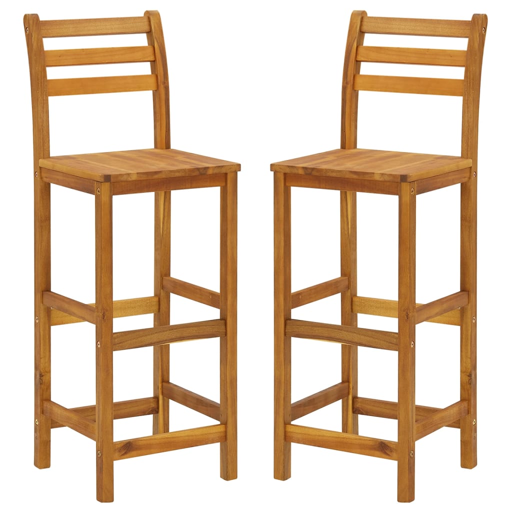 3 Piece Patio Bar Set Solid Wood Acacia