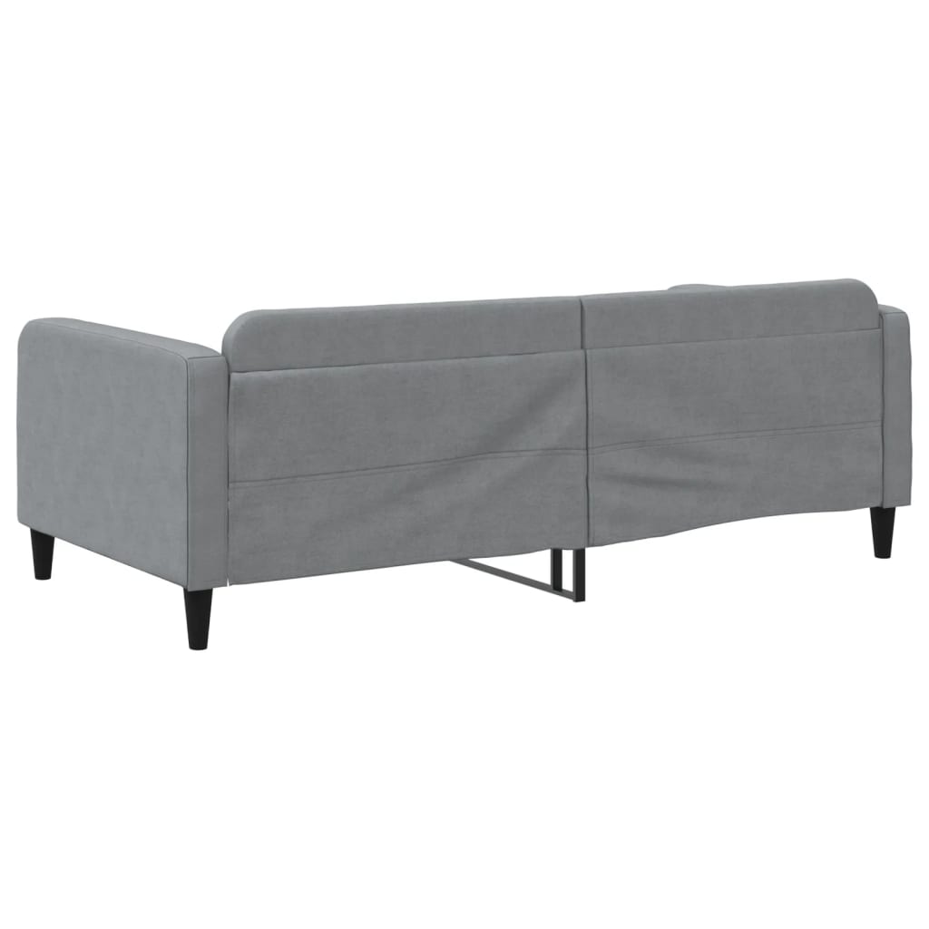 Day Bed without Mattress Light Gray 39.4"x74.8" Fabric