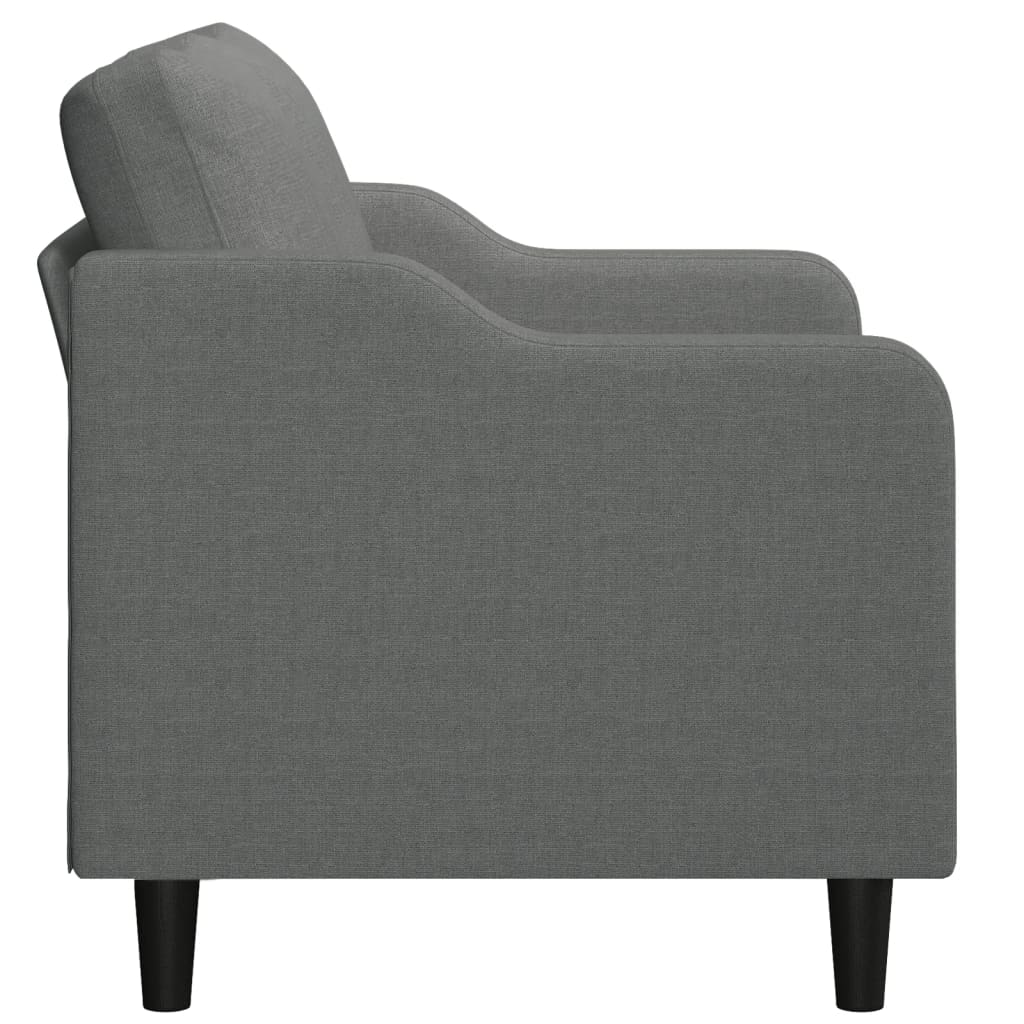 2-Seater Sofa Dark Gray 47.2" Fabric