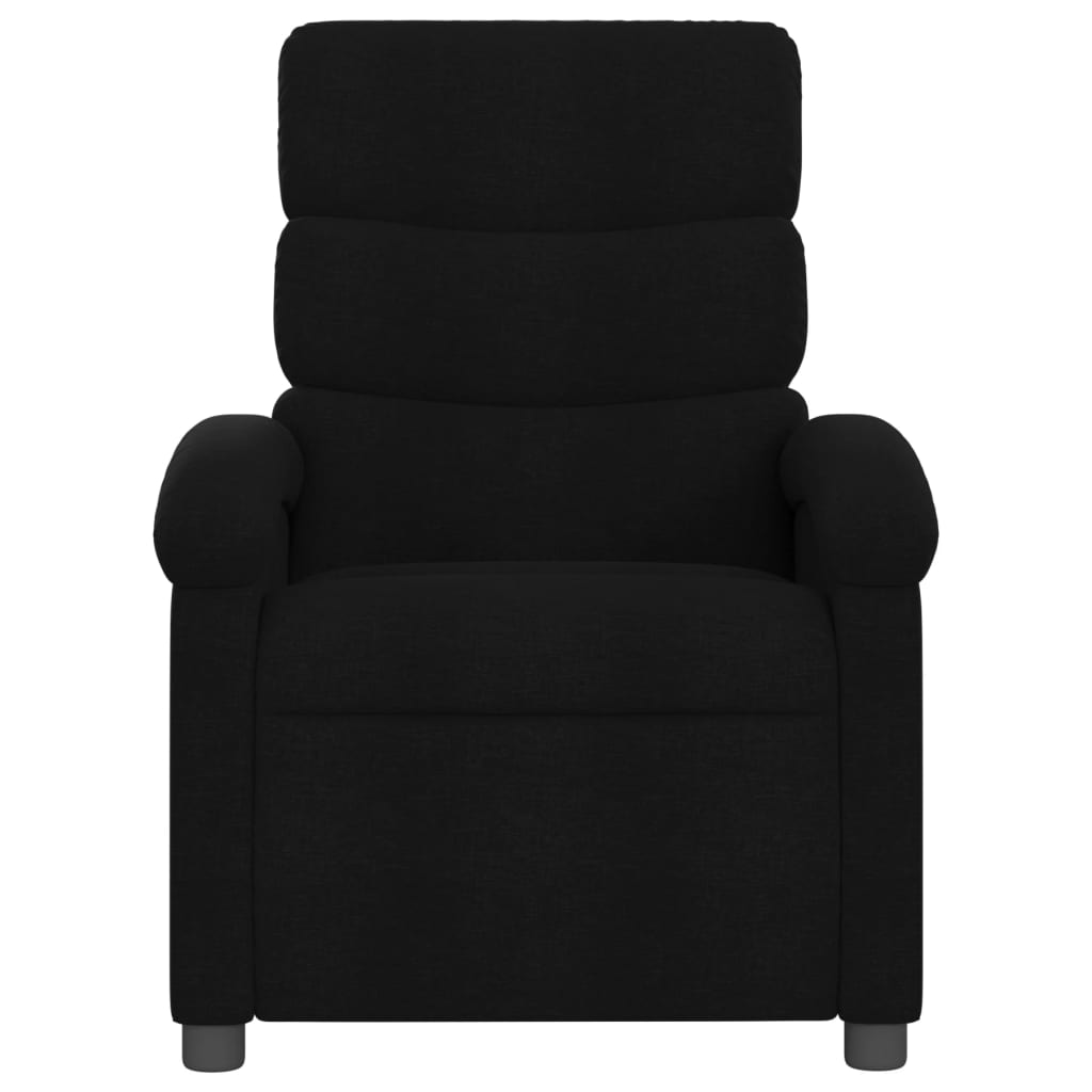 Electric Recliner Chair Black Fabric