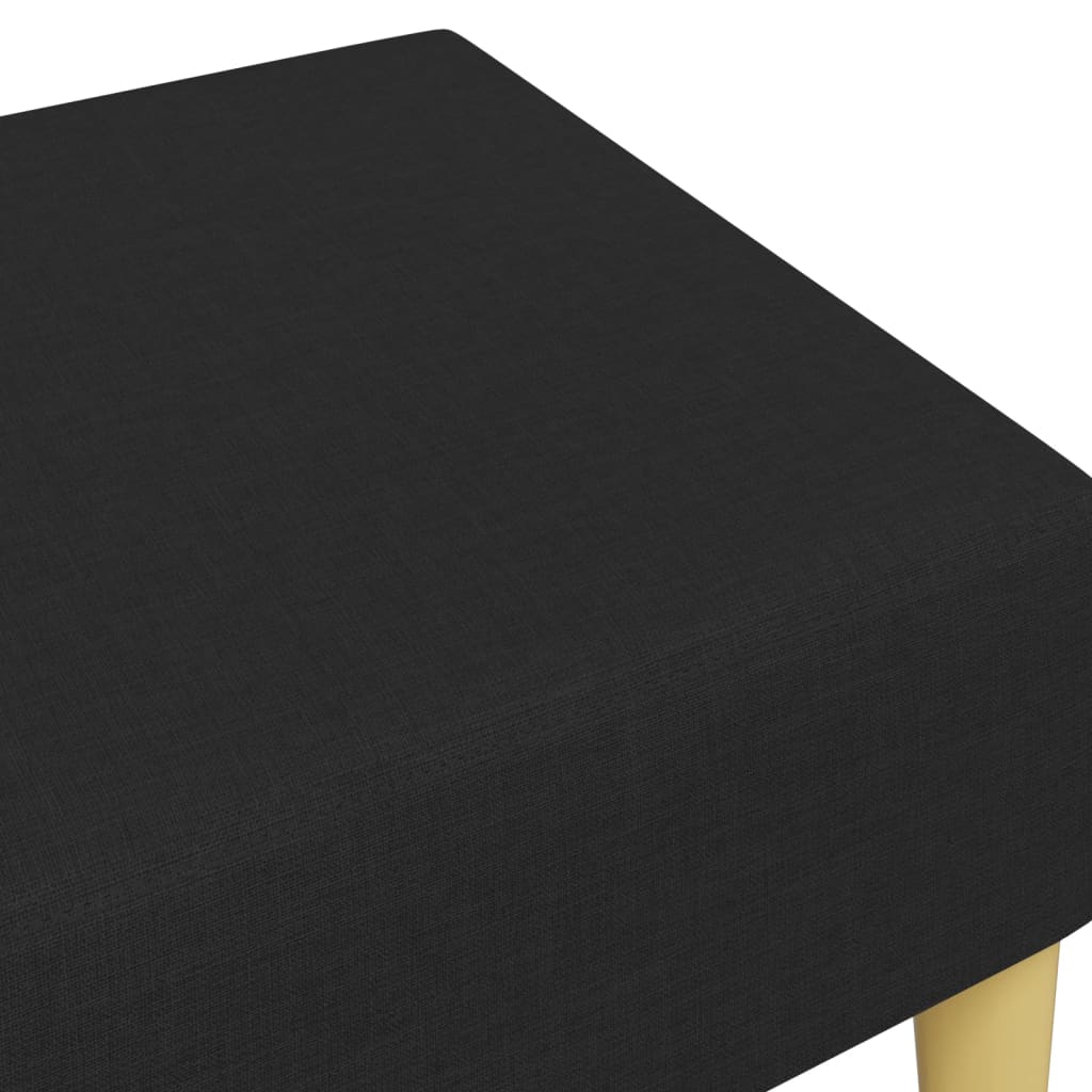 Footstool Black 30.3"x21.7"x12.2" Fabric