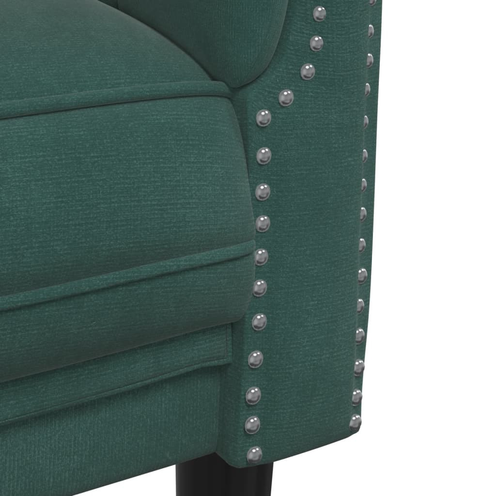 2 Piece Sofa Set Dark Green Velvet