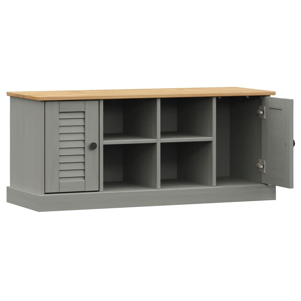 Shoe Bench VIGO Gray 41.7"x13.8"x17.7" Solid Wood Pine