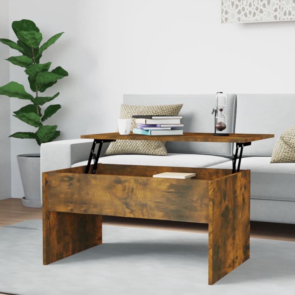 Coffee Table Black 31.5"x19.9"x16.3" Engineered Wood