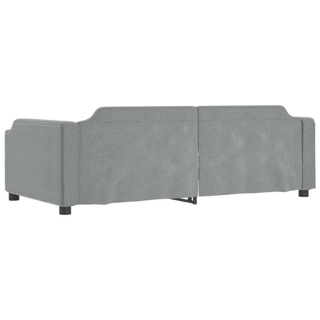 Day Bed without Mattress Light Gray 39.4"x74.8" Fabric