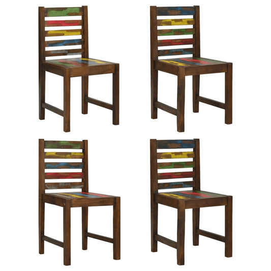 Dining Chairs 4 pcs Solid Reclaimed Wood