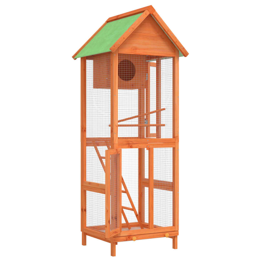 Bird House Brown 23.6"x23"x63" Solid Wood Pine