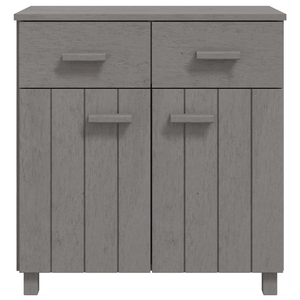 Sideboard HAMAR Light Gray 31.1"x15.7"x31.5" Solid Wood Pine