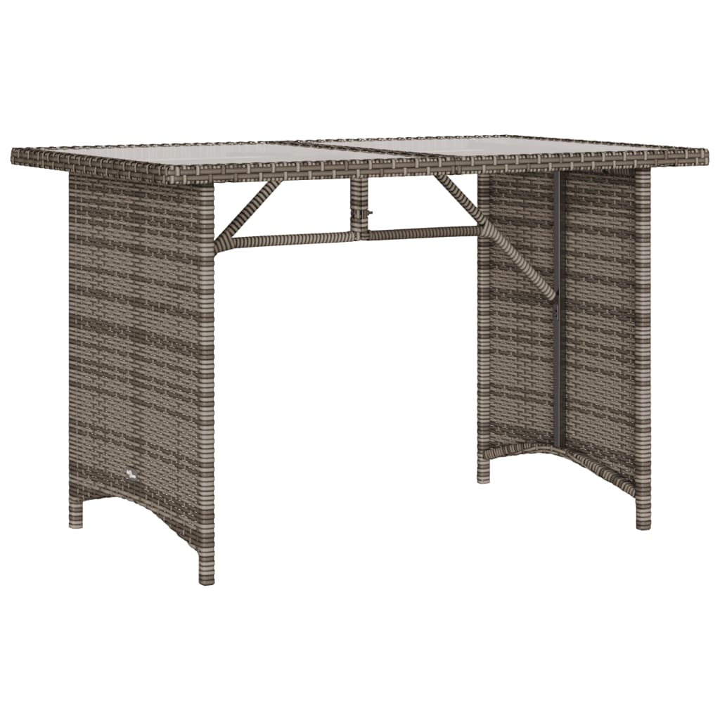 2 Piece Patio Dining Set with Cushions Gray Poly Rattan