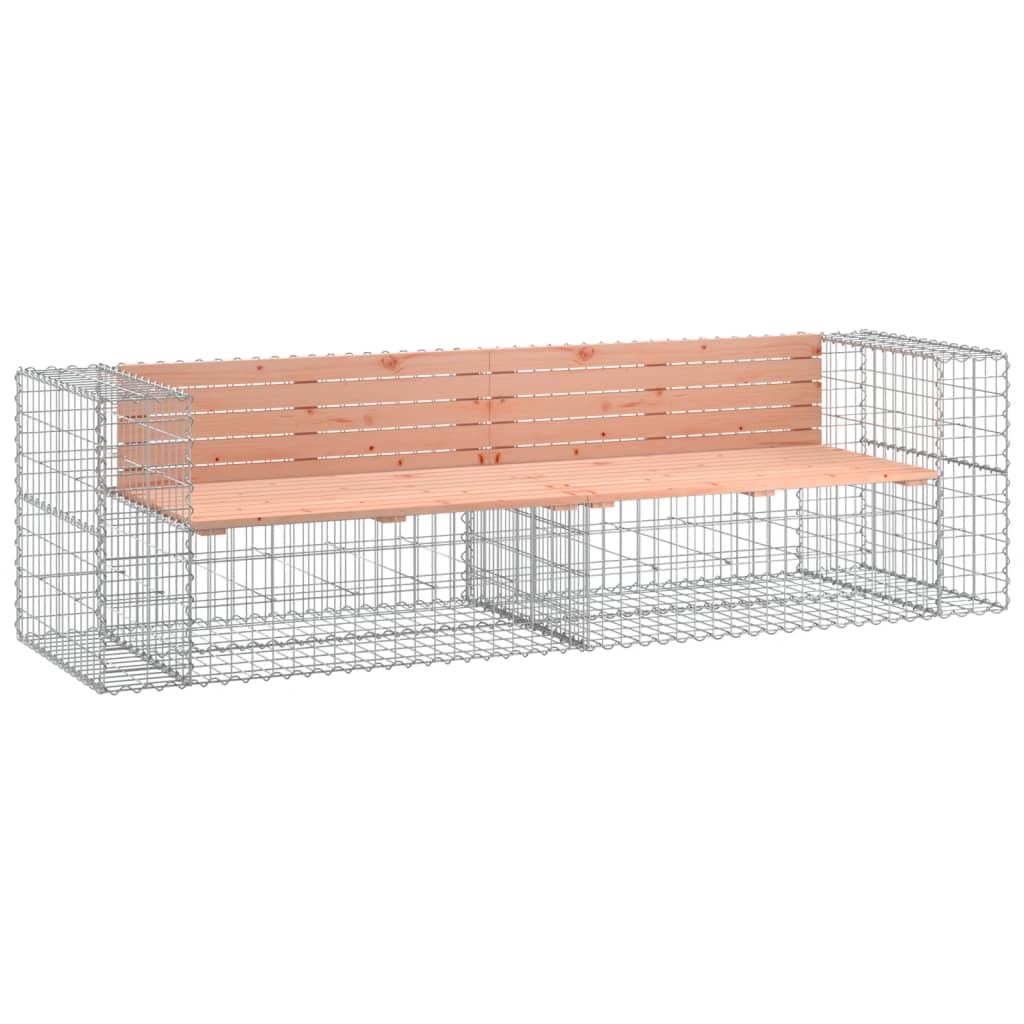 Patio Bench Gabion Design 96.1"x28"x25.8" Solid Wood Douglas