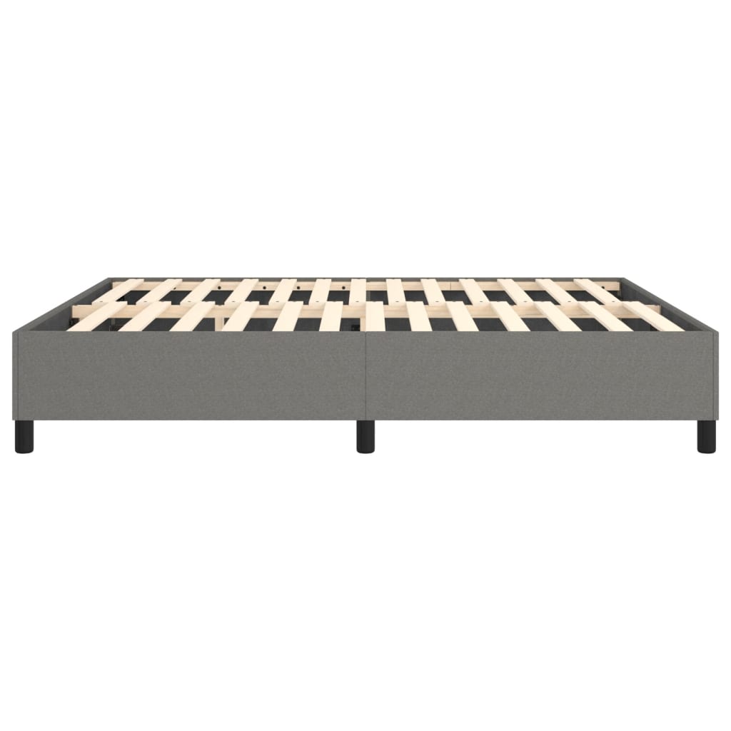 Bed Frame without Mattress Dark Gray California King Fabric (US Only)