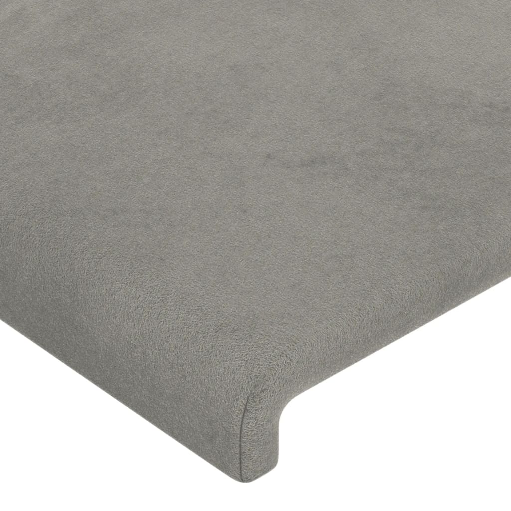 Headboard with Ears Light Gray 57.9"x6.3"x30.7"/34.6" Velvet