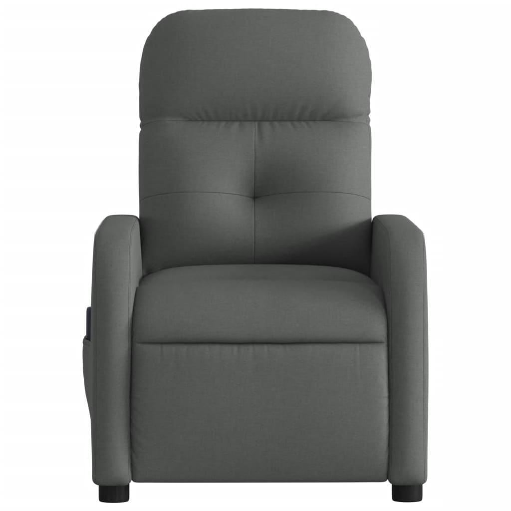 Electric Massage Recliner Chair Dark Gray Fabric