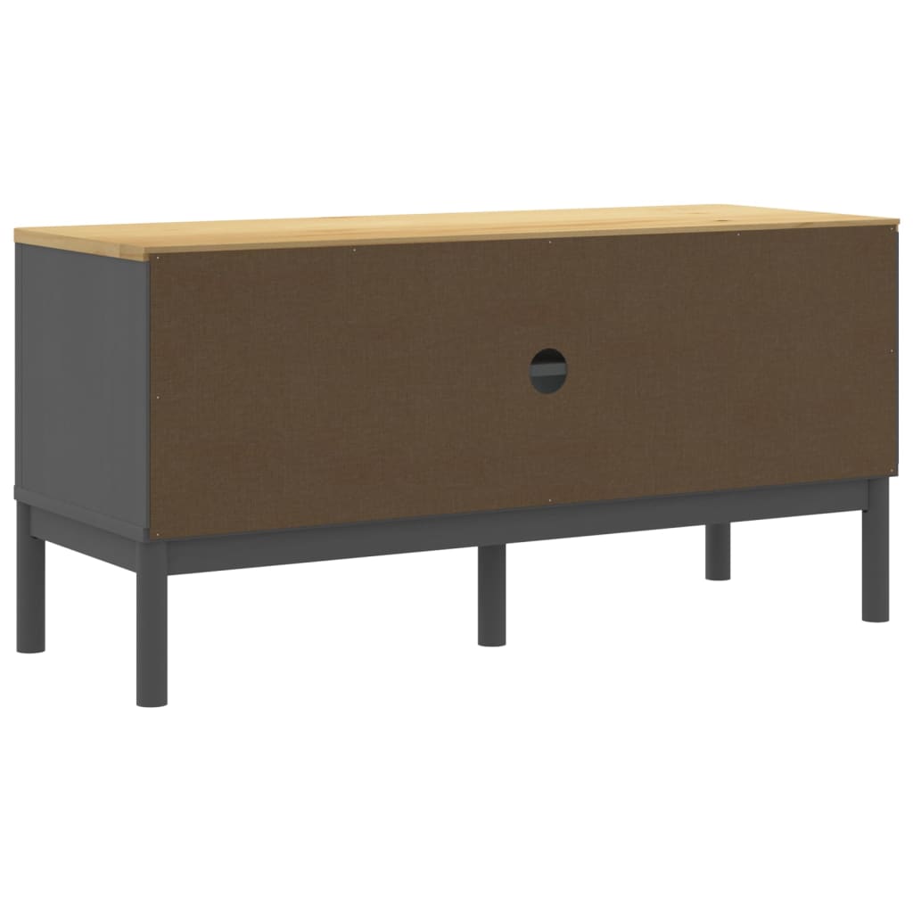 TV Stand FLORO Gray 44.9"x16.9"x21.7" Solid Pine Wood