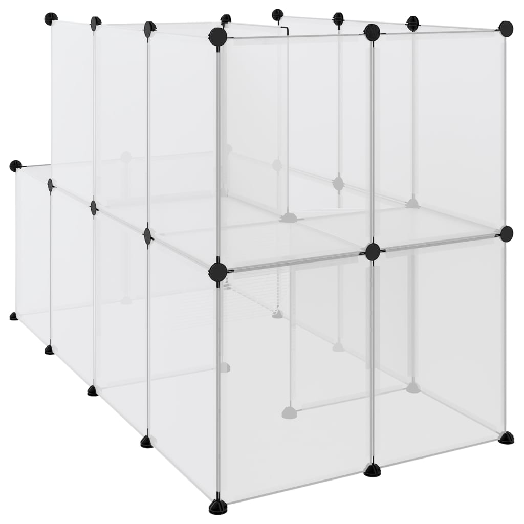 Small Animal Cage Transparent 55.9"x29.1"x36.6" PP and Steel