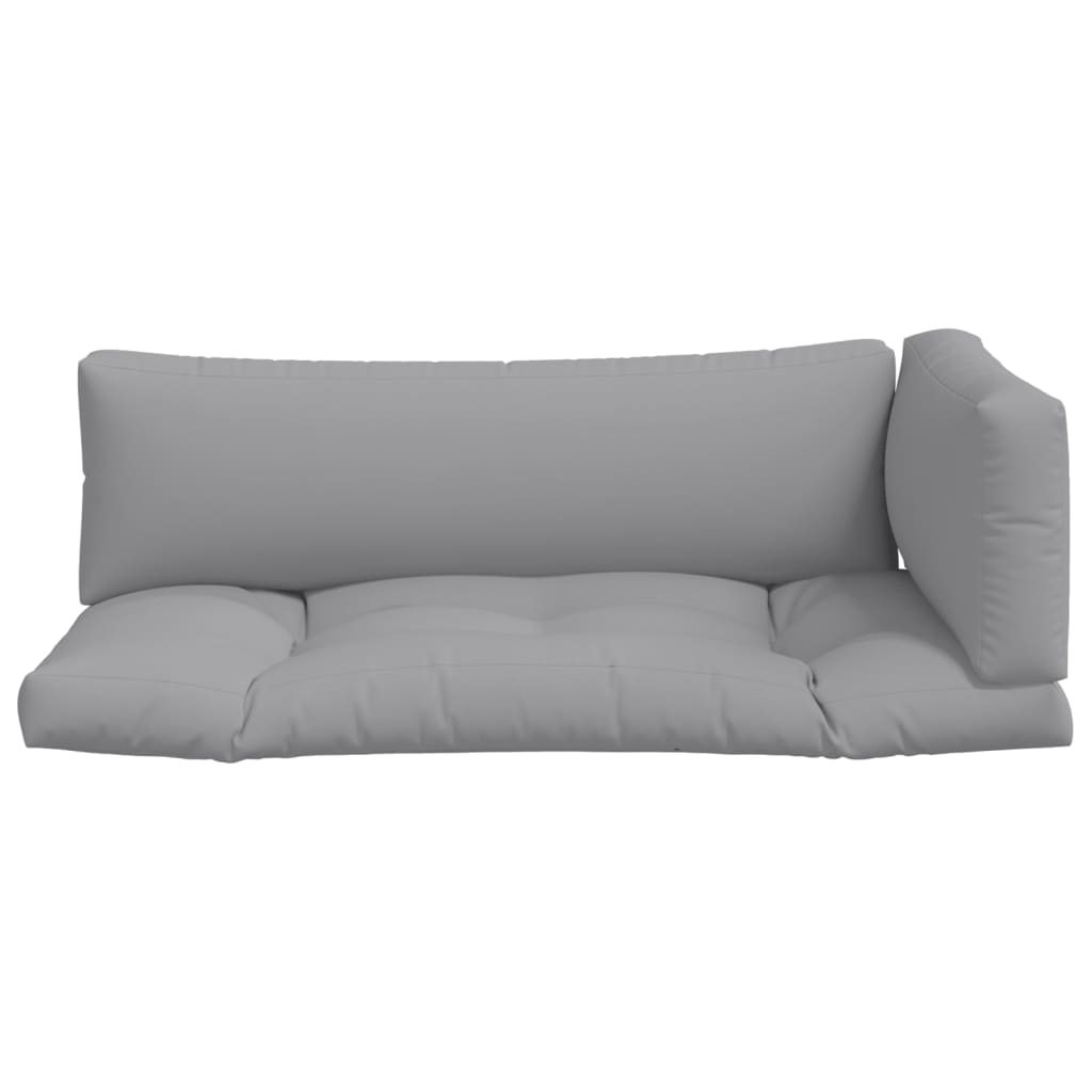 Pallet Cushions 3 pcs Gray Fabric