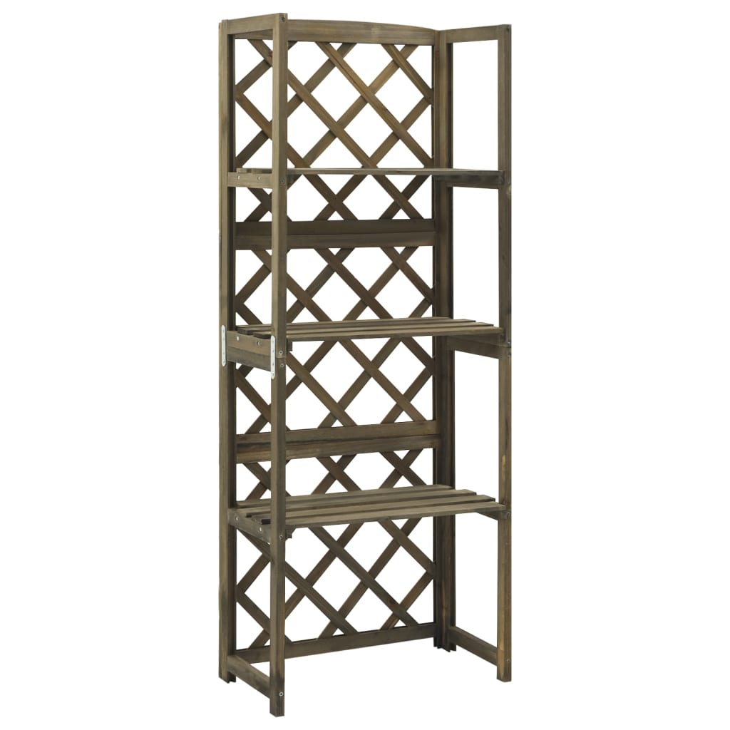 Trellis with Shelves 21.7"x11.8"x55.1" Solid Fir Wood