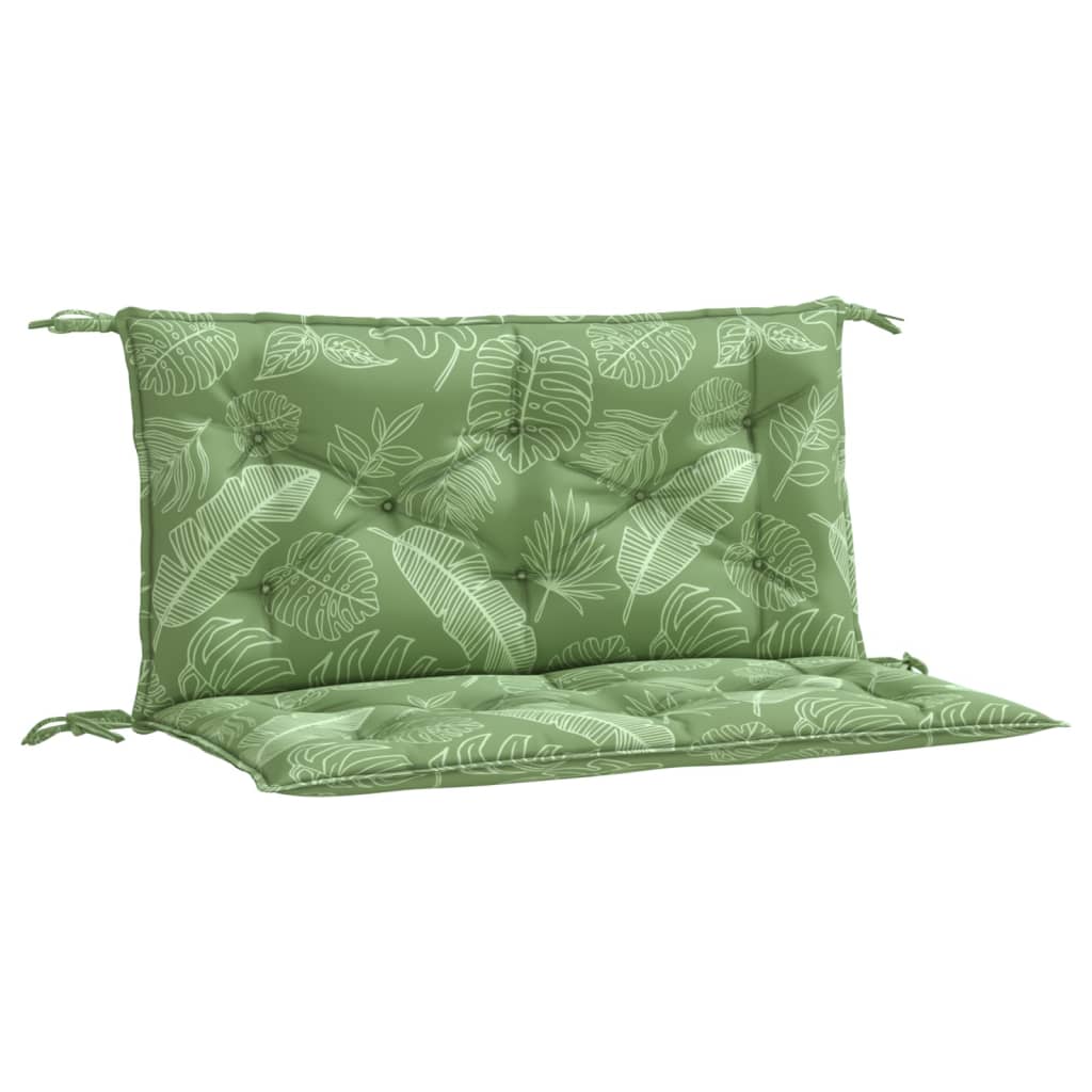 Garden Bench Cushions 2pcs Leaf Pattern 39.4"x19.7"x2.8" Fabric