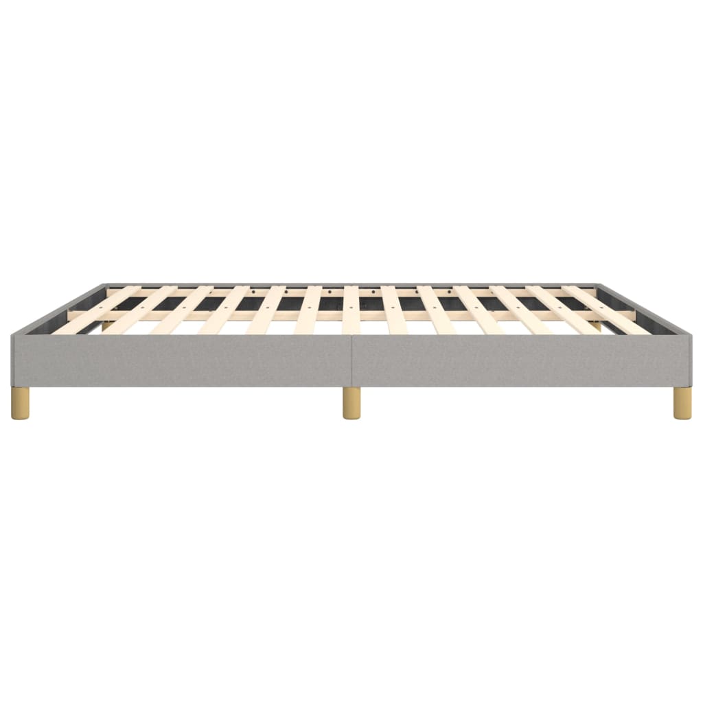 Bed Frame without Mattress Light Gray 76"x79.9" King Fabric