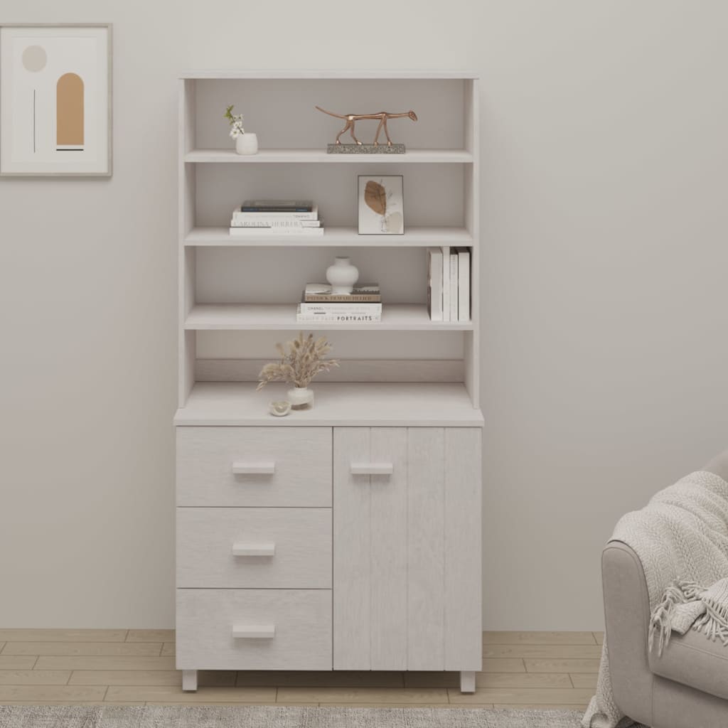 Highboard HAMAR Solid Wood Pine White