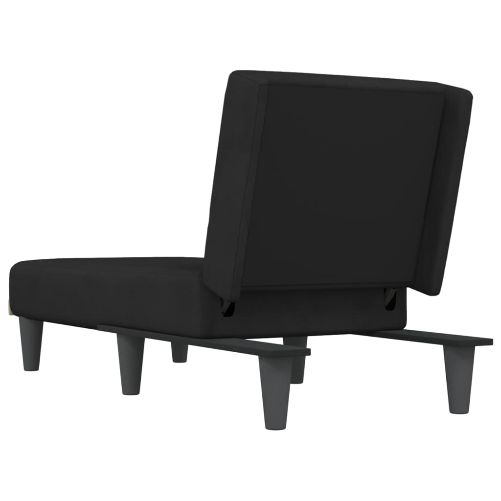 Chaise Longue Black Velvet