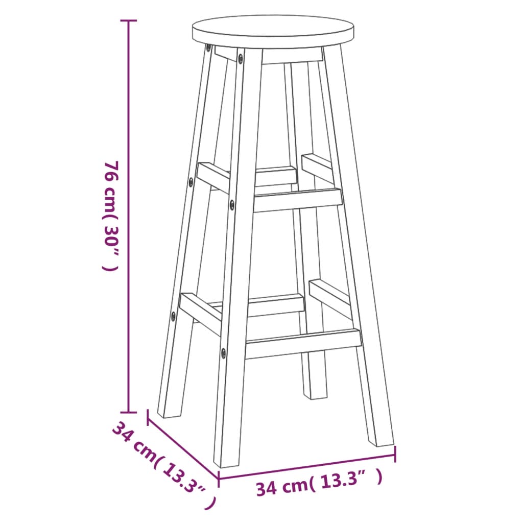 5 Piece Patio Bar Set Solid Wood Acacia