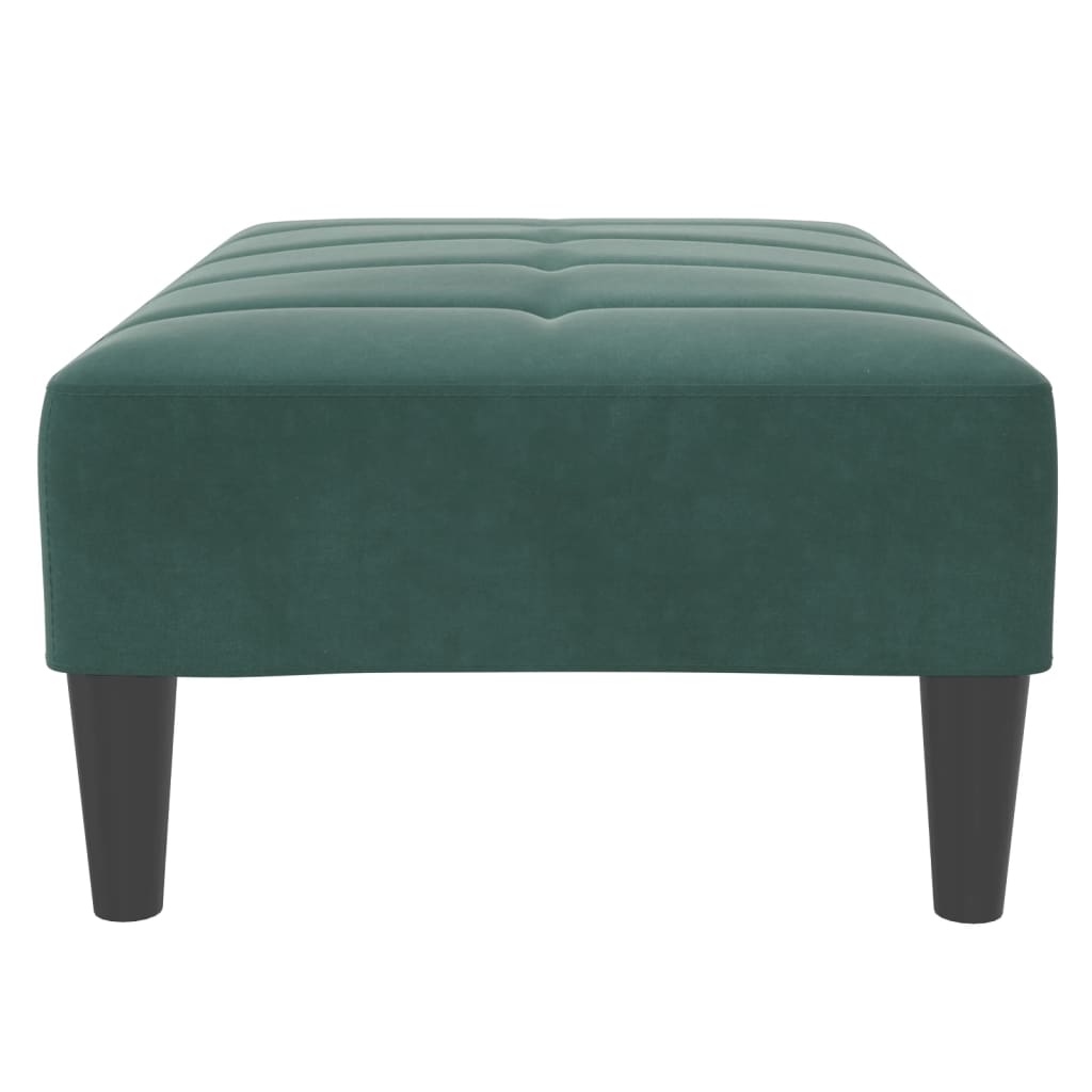 Footstool Dark Green 30.3"x21.7"x12.2" Velvet