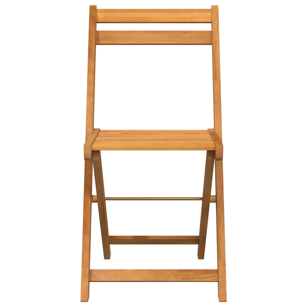 Folding Bistro Chairs 8 pcs Solid Wood Acacia