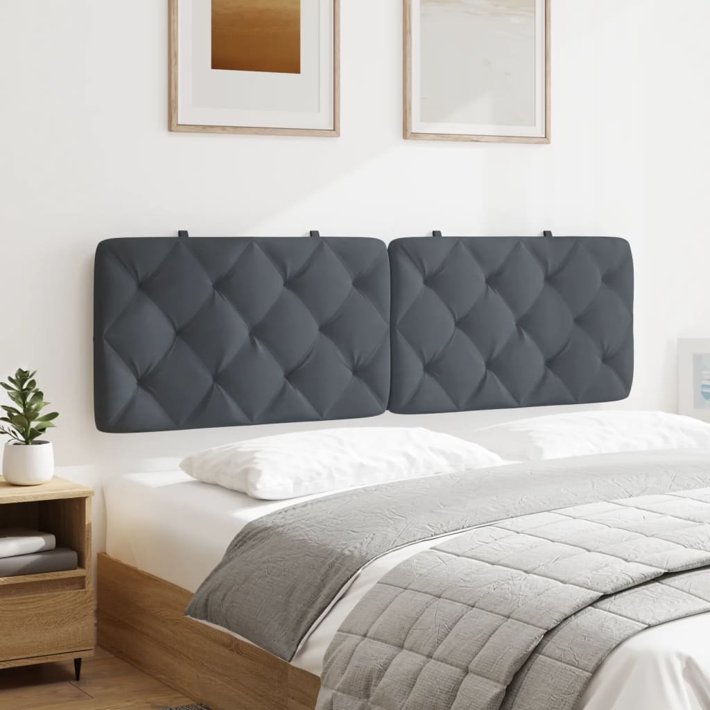 Headboard Cushion Dark Gray 60.2" Velvet