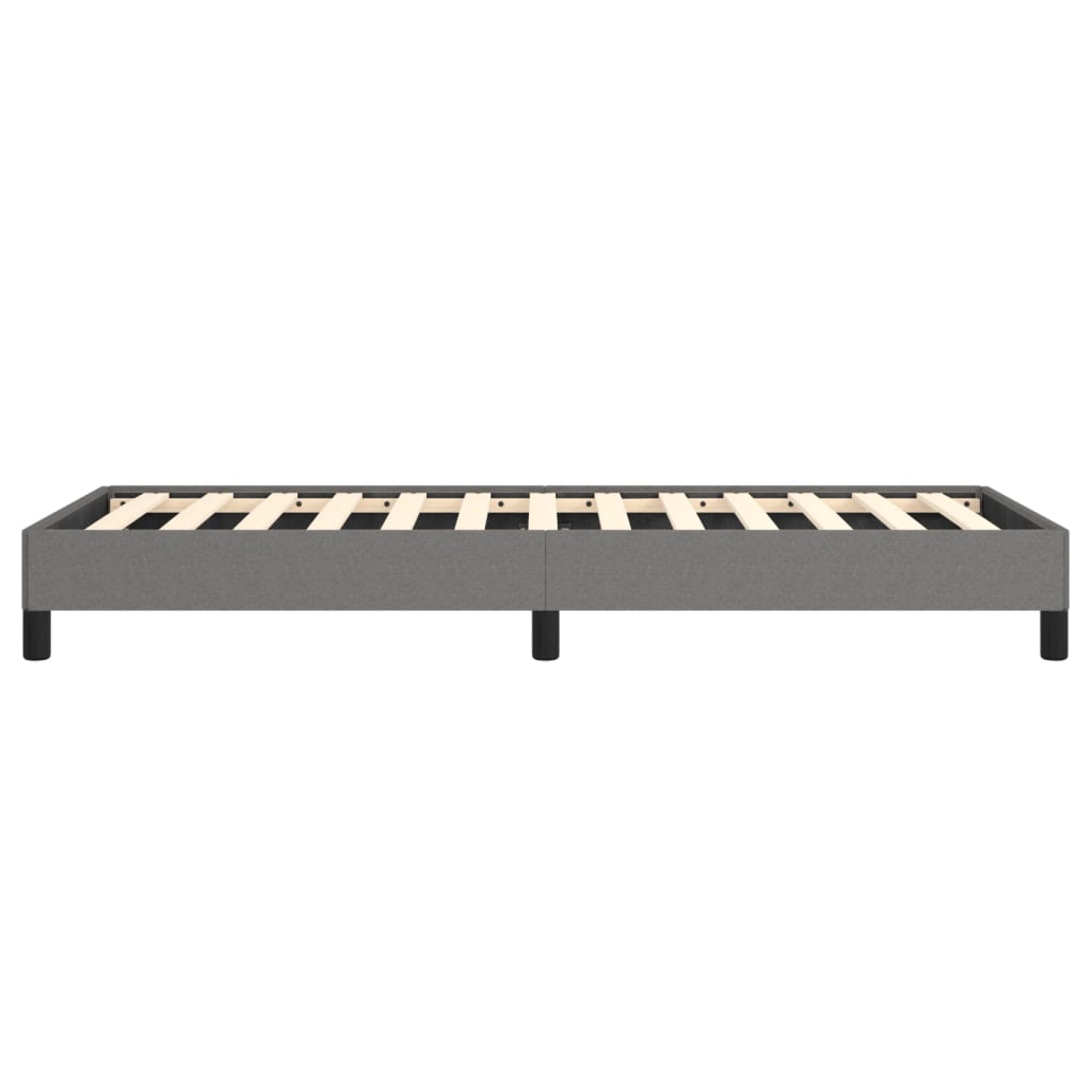 Bed Frame Dark Gray 39.4"x74.8" Twin Fabric