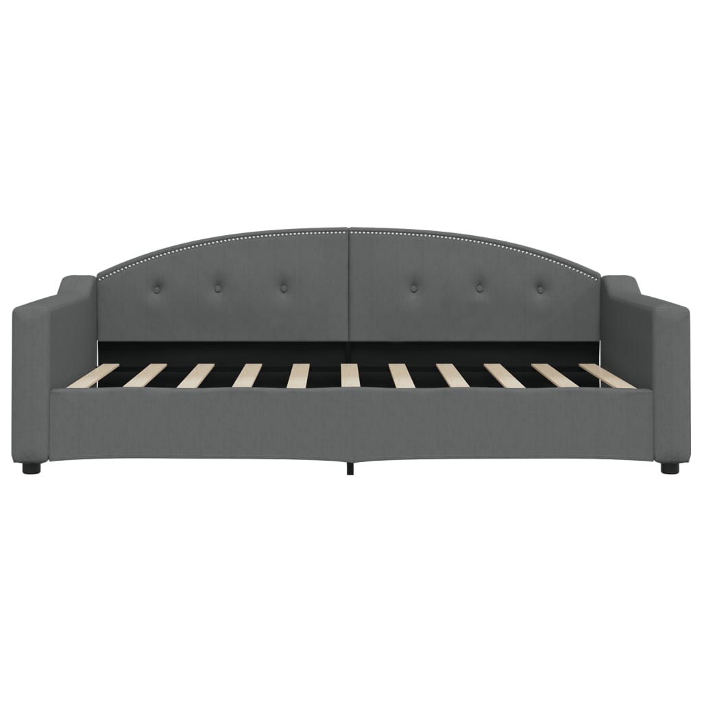 Daybed with Trundle without Mattress Dark Gray 39.4"x74.8"